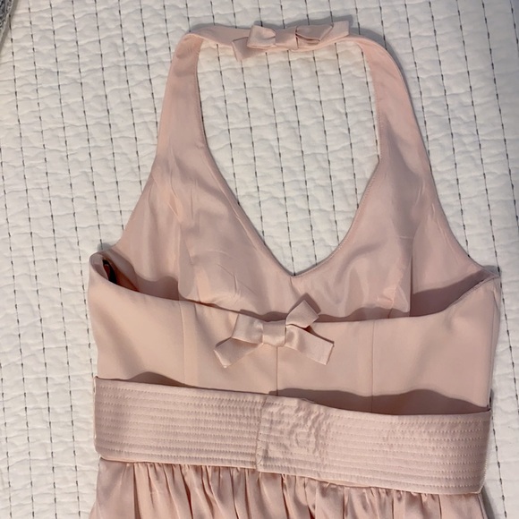 Vera Wang Blush V Neck Halter Gown - Picture 4 of 5